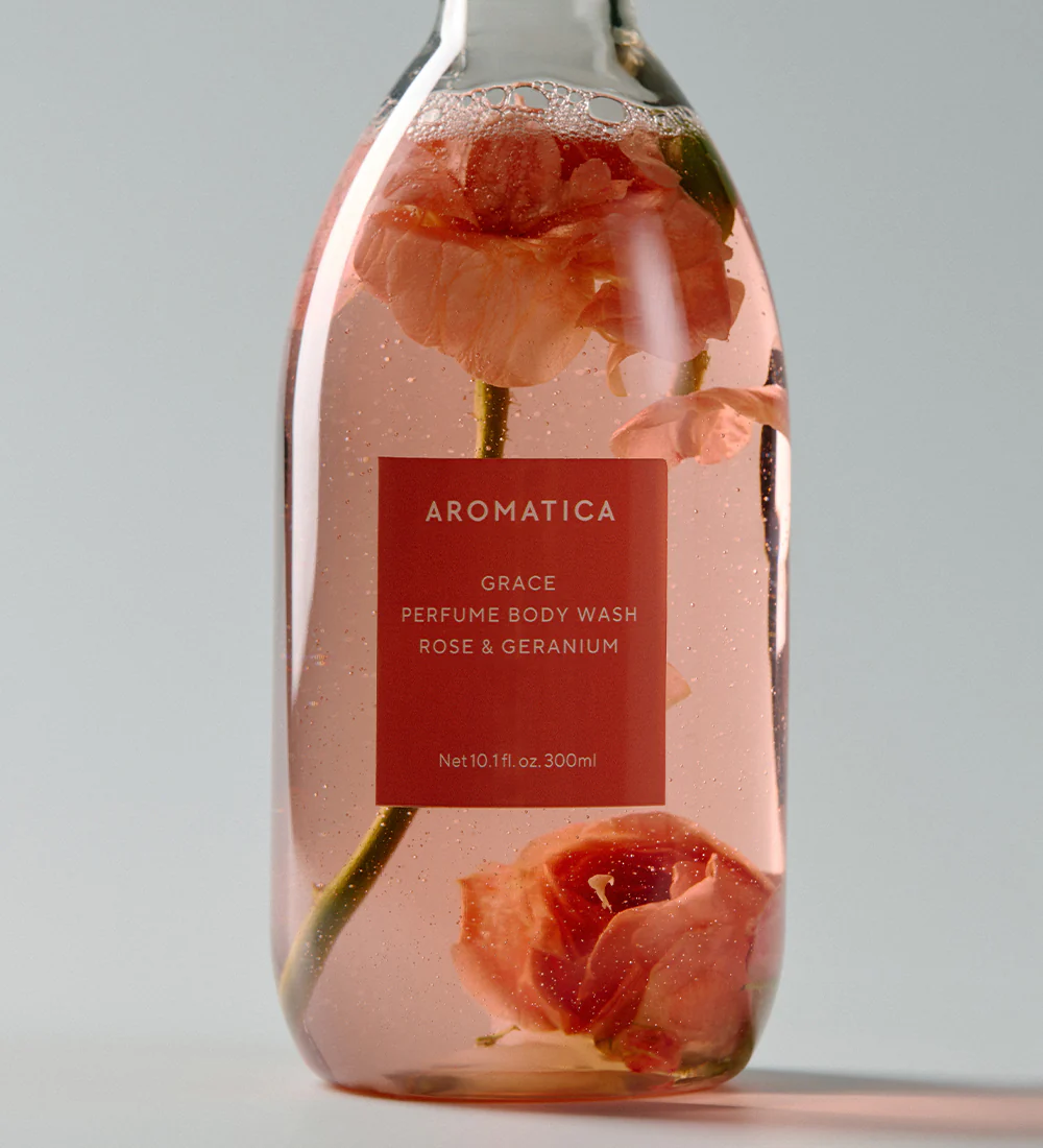 Aromatica Grace Perfume Body Wash Rose & Geranium - 300ml