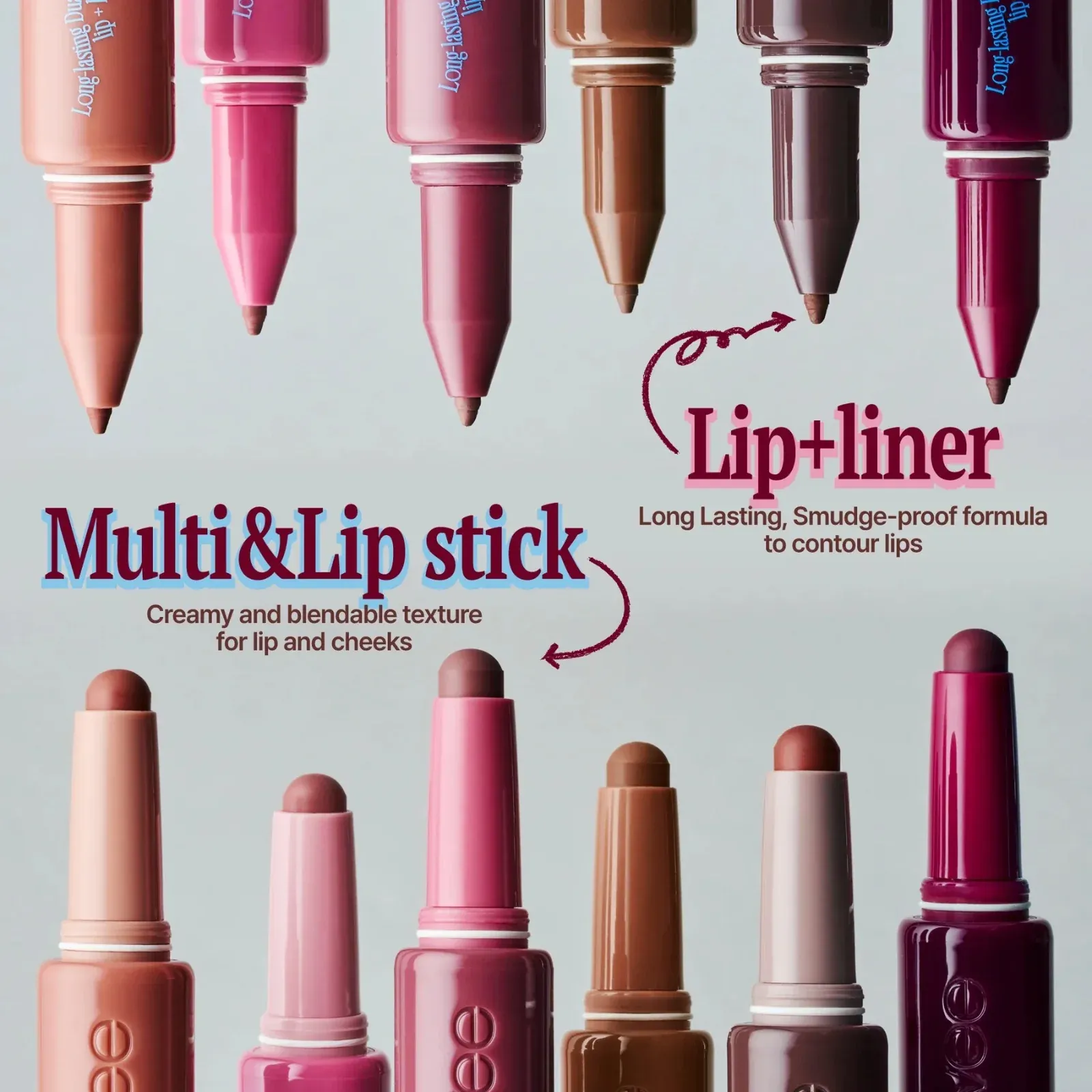 FWEE Long-Lasting Dual Coloring Stick Lip + Liner 06 Pretty Savage 1.2ml
