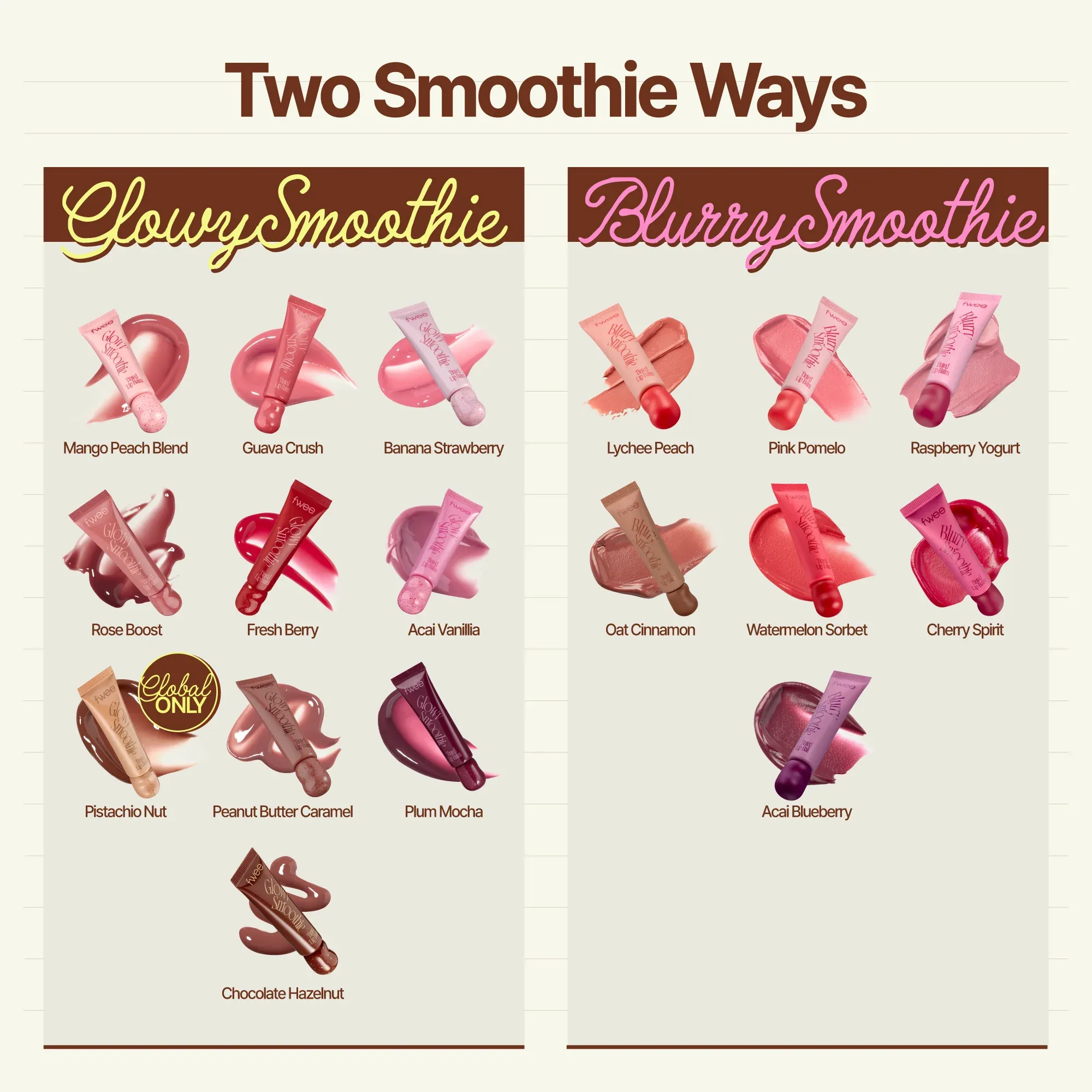 FWEE Blurry Smoothie Tinted Lip Balm 05 Cherry Spirit (BC02) 9.5ml