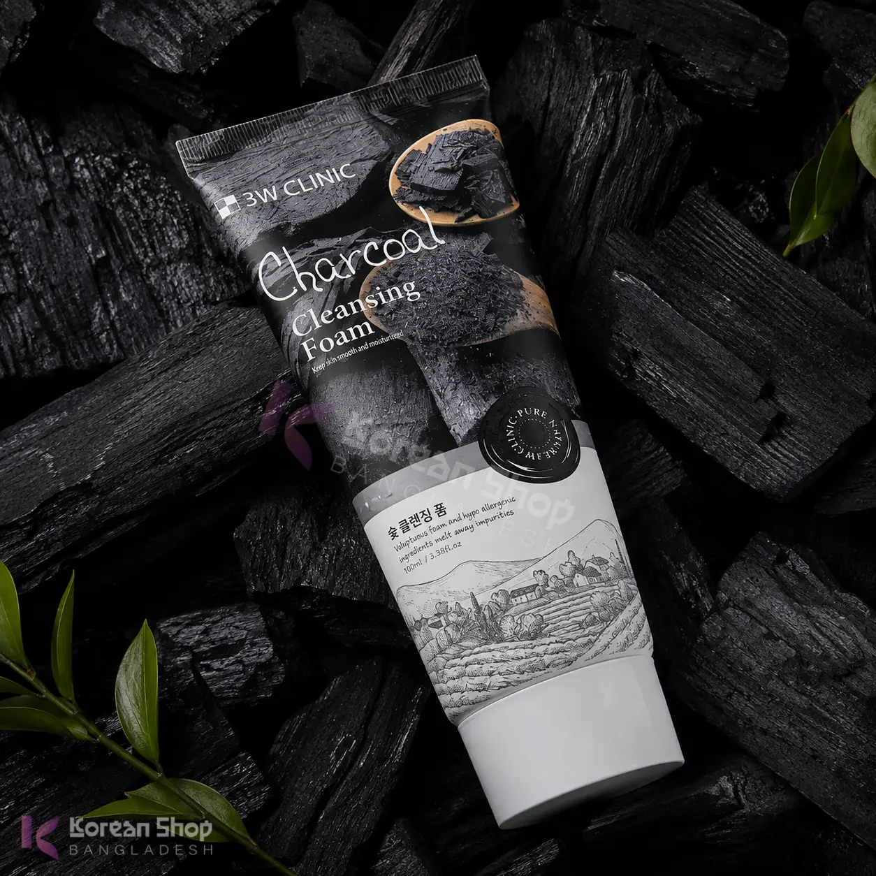 3W Clinic Charcoal Cleansing Foam 100ml