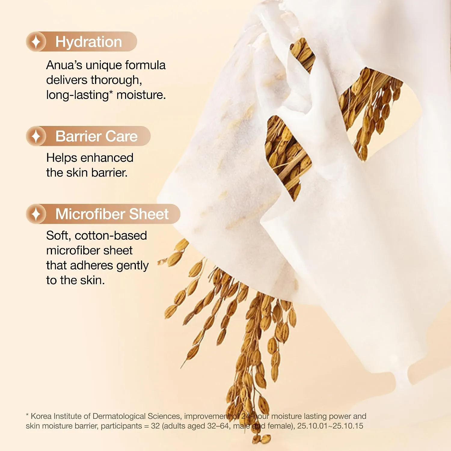 ANUA KDH Rice 70 Intensive Moisturizing Milk Mask (1Pc)