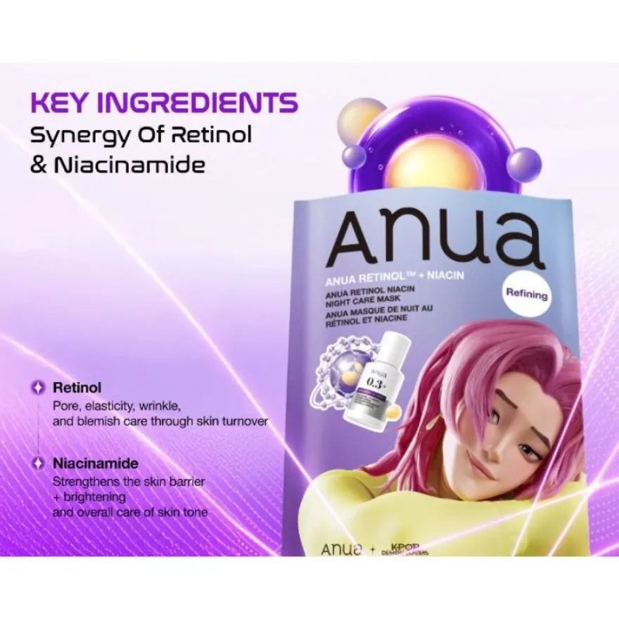 ANUA KDH Retinol Niacin Night Care Mask (1Pc)