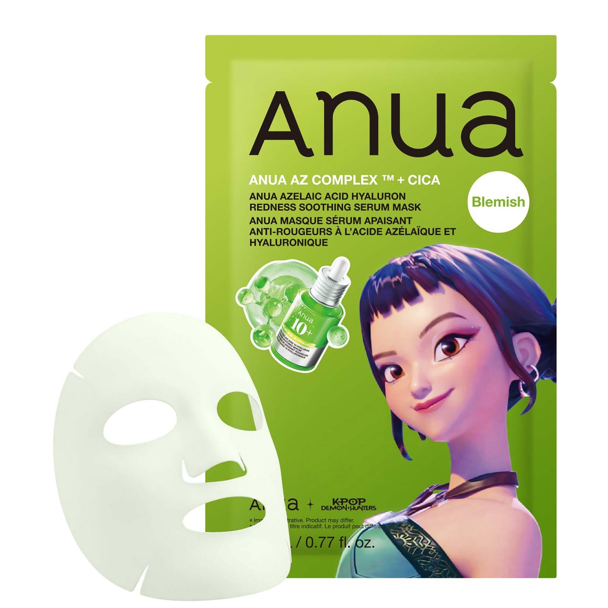 ANUA KDH AZ Complex + Cica Redness Serum Mask (1Pc)