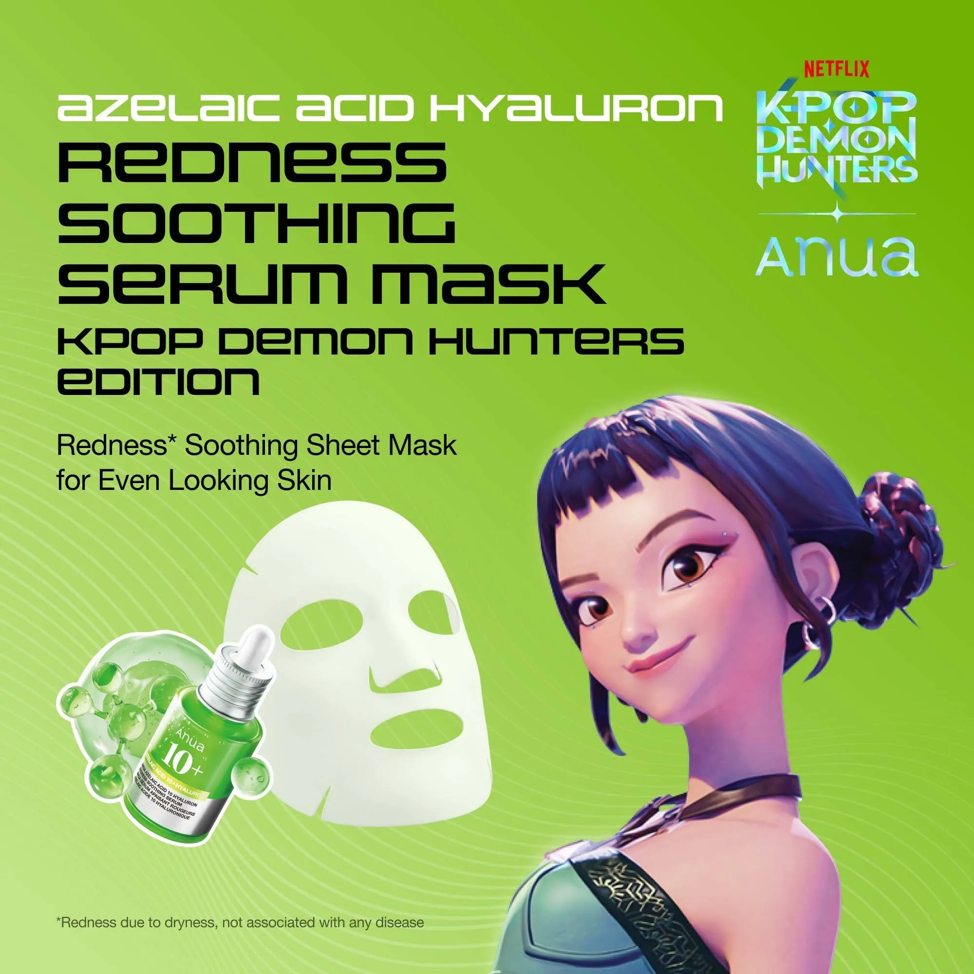 ANUA KDH AZ Complex + Cica Redness Serum Mask (1Pc)