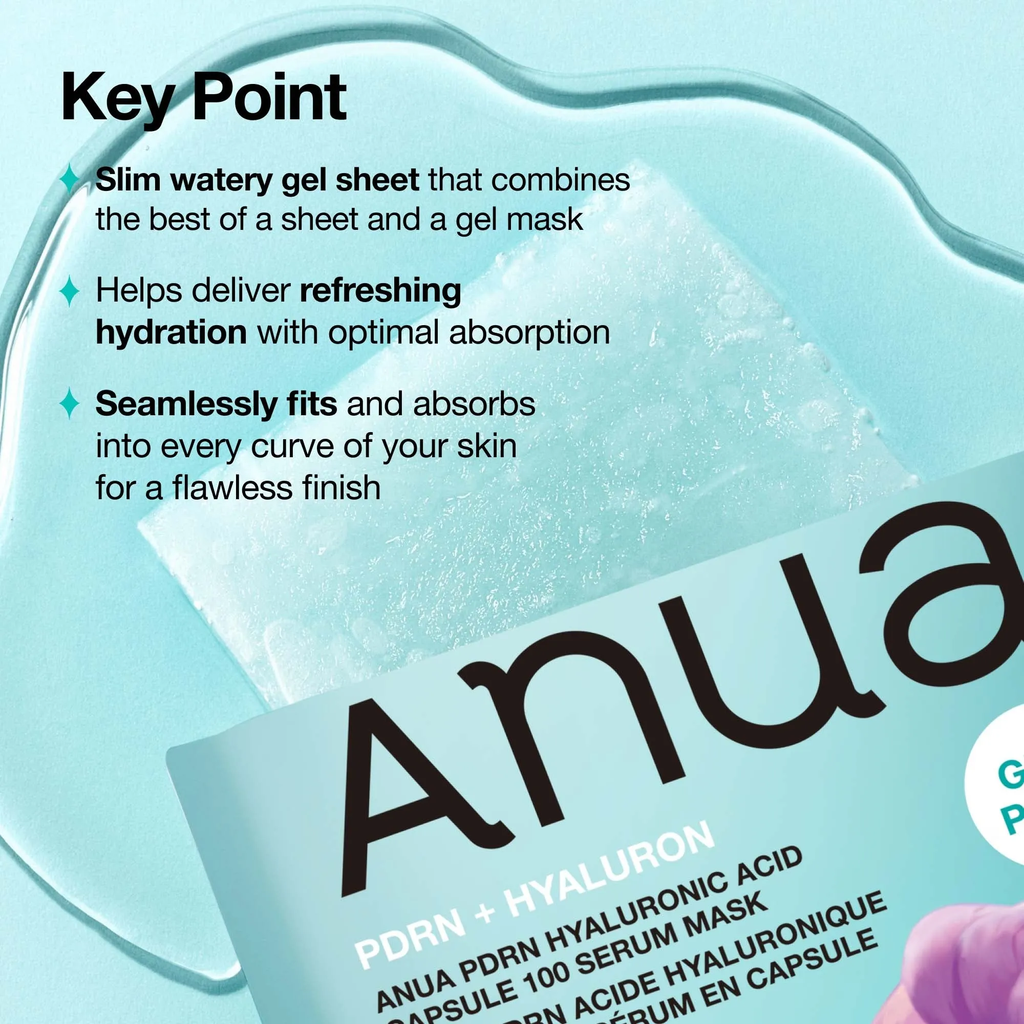 ANUA KDH PDRN + Hyaluron Serum Mask (1Pc)