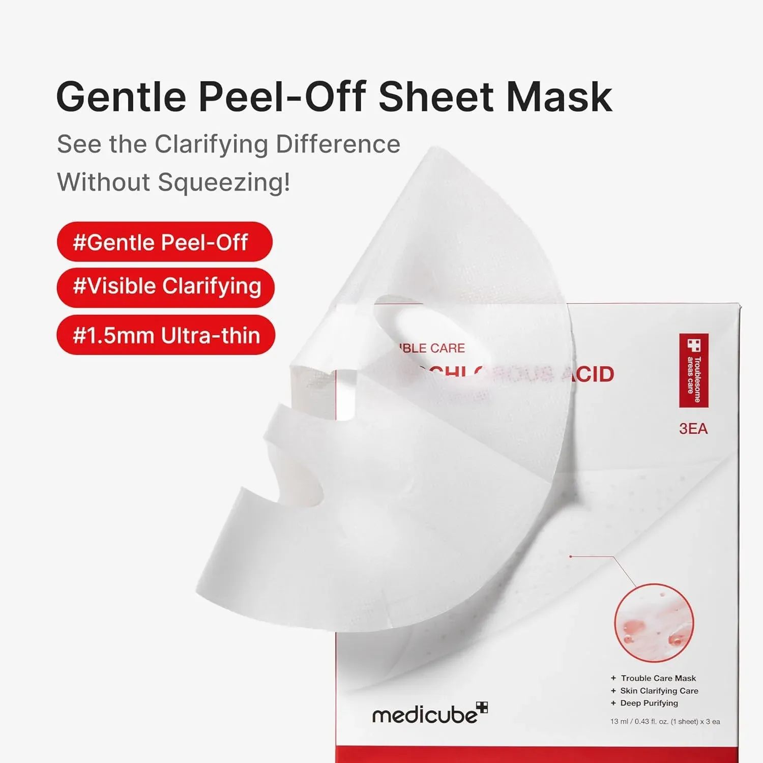 MEDICUBE Hypochlorous Acid Peel Mask – 3ea