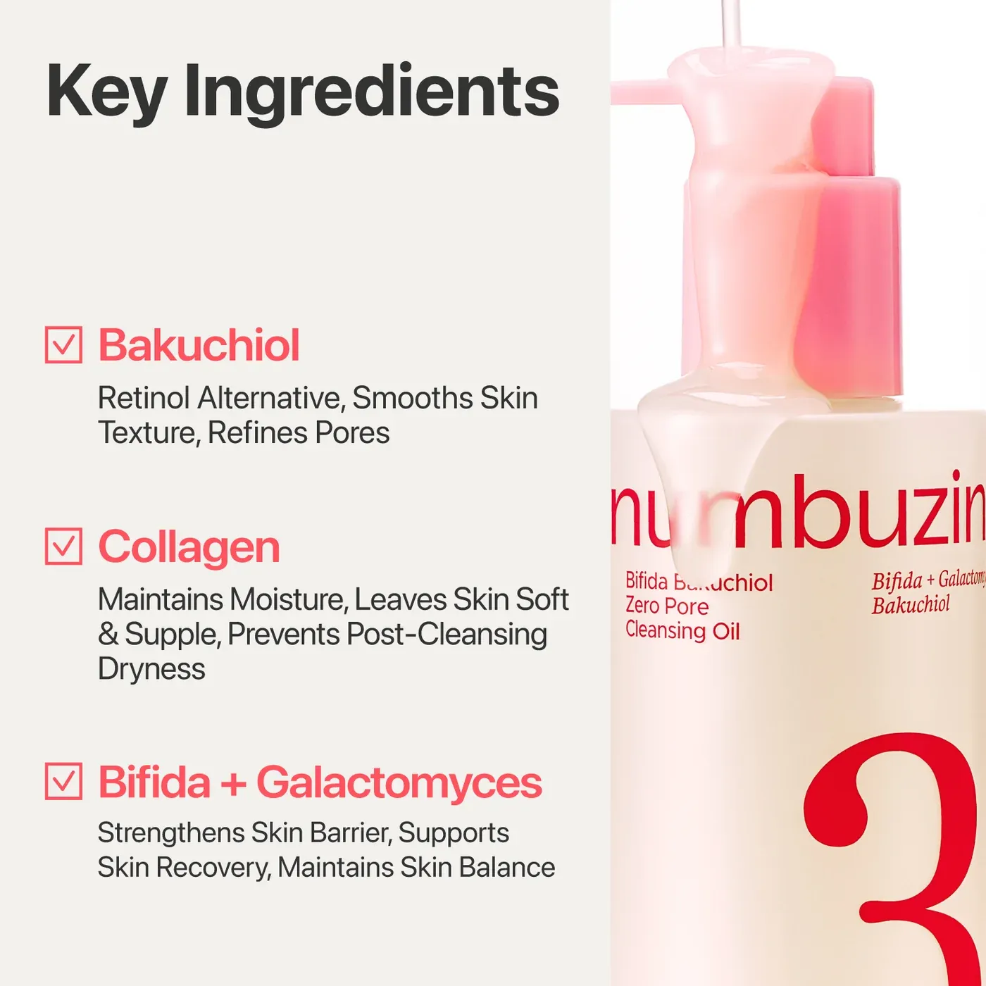 NUMBUZIN No.3 Bifida Bakuchiol Zero Pore Cleansing Oil 200ml