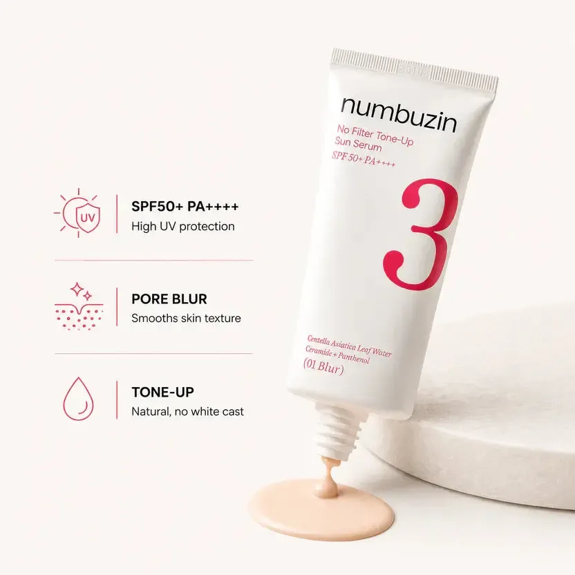 NUMBUZIN No.3 No Filter Tone-Up Sun Serum 01 Blur 50ml