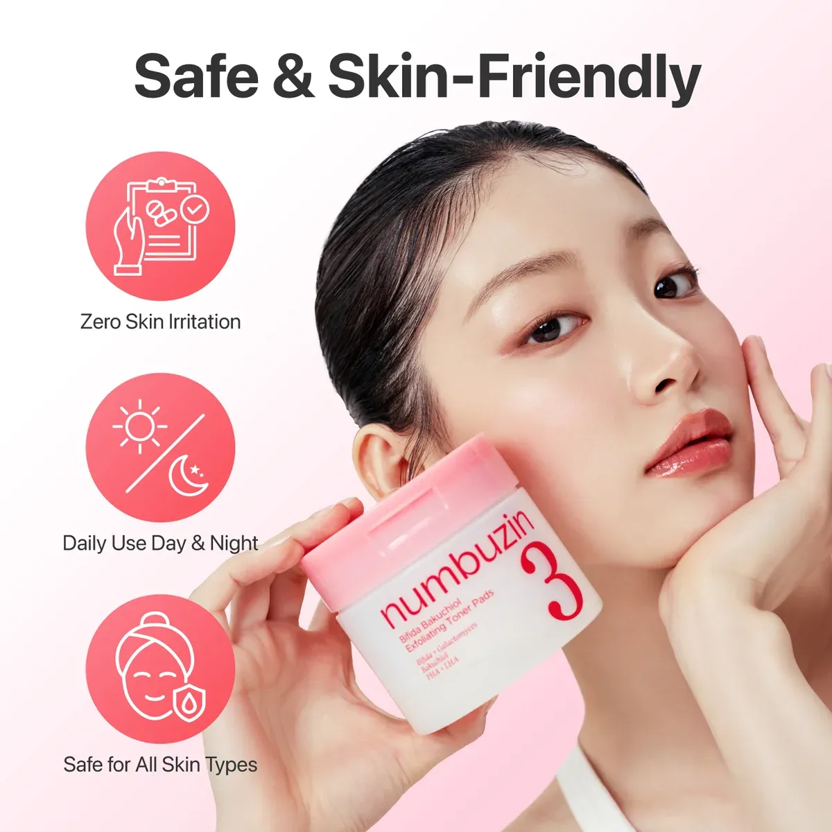 NUMBUZIN No.3 Bifida Bakuchiol Exfoliating Toner Pads 70ea