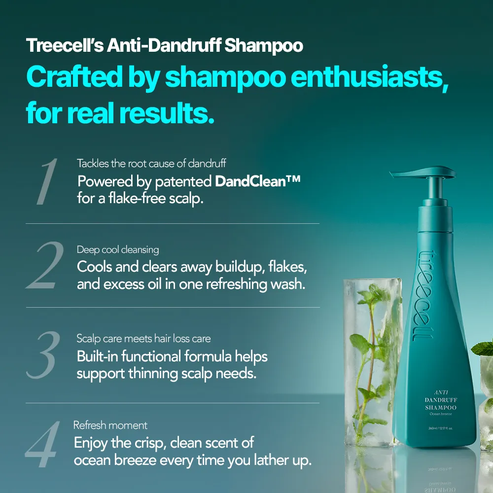 TREECELL Anti Dandruff Shampoo Ocean Breeze 360ml