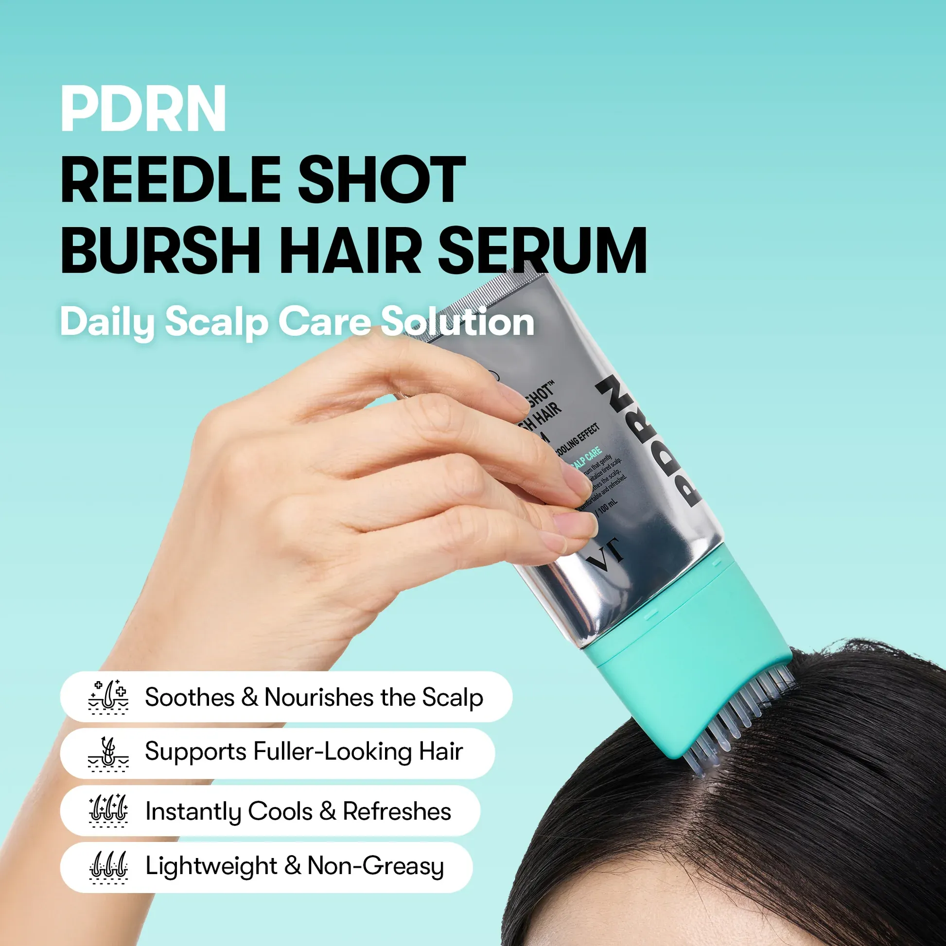 VT Cosmetics PDRN Reedle Shot Brush Hair Serum – 100ml