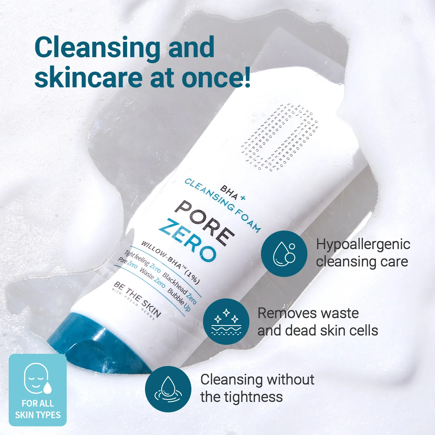 BE THE SKIN BHA+ PORE ZERO Cleansing Foam 150ml