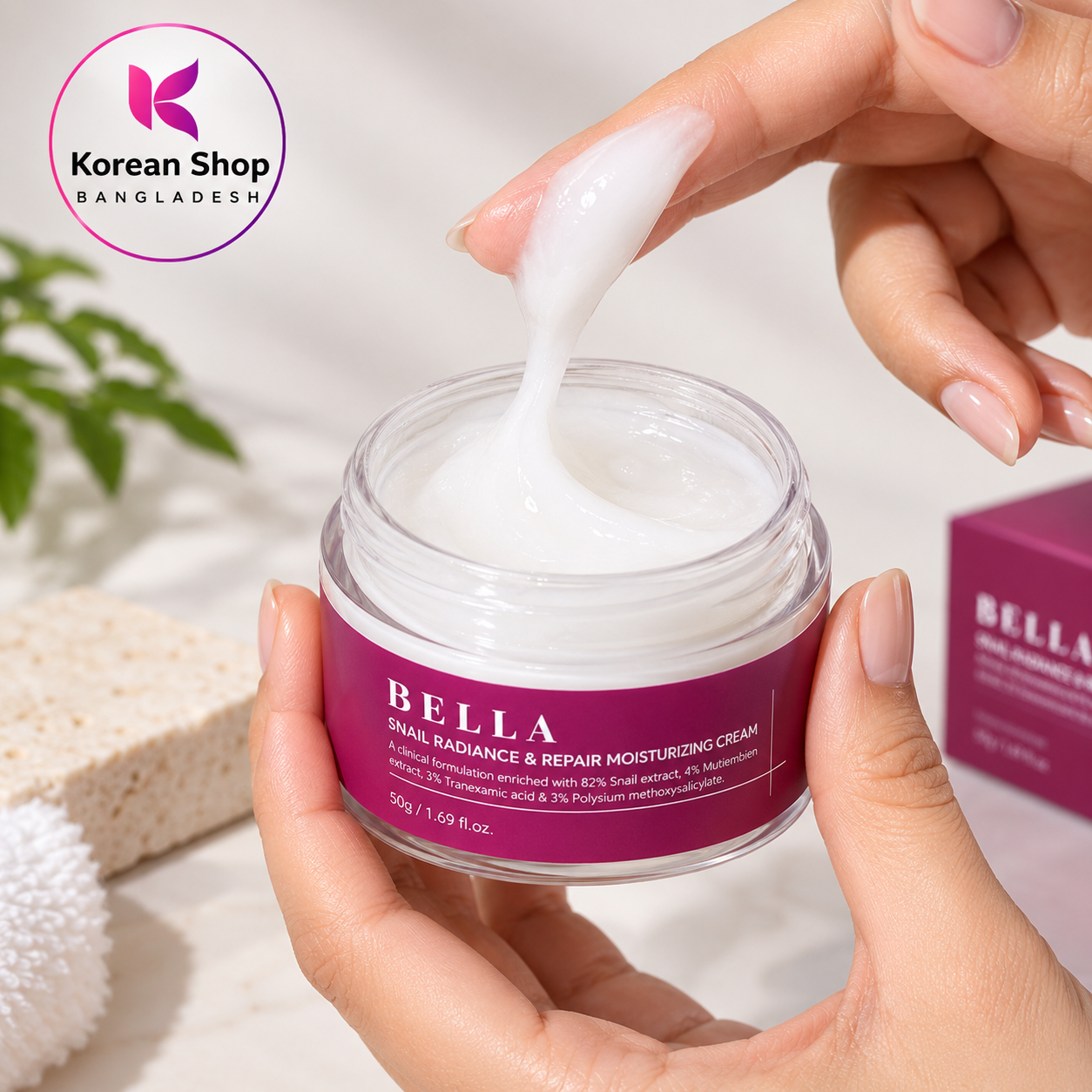 BELLA Snail Radiance & Repair Moisturizing Cream – 50g